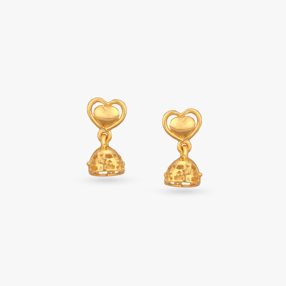 

Love Bloom Gold Jhumka Earrings