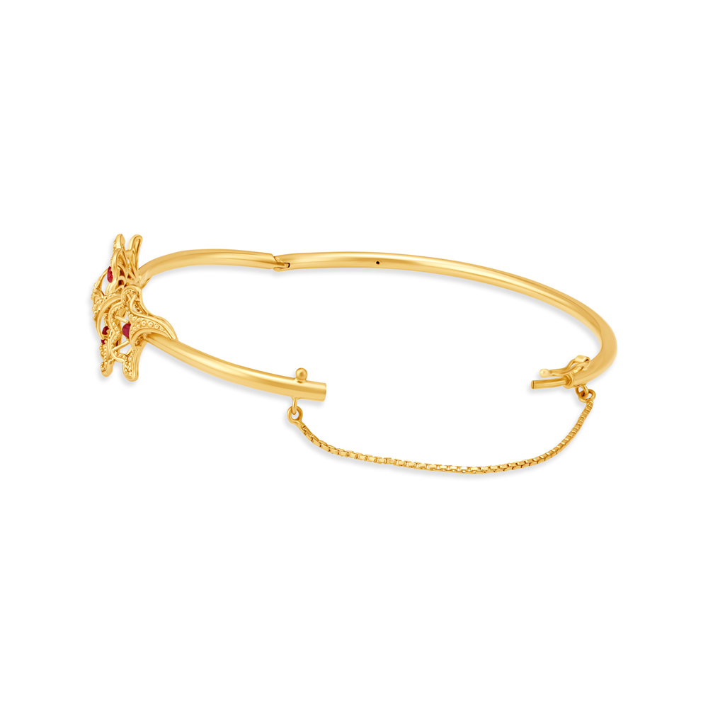 Enchanting Gold Bangle with Coloured Stones,,hi-res image number null