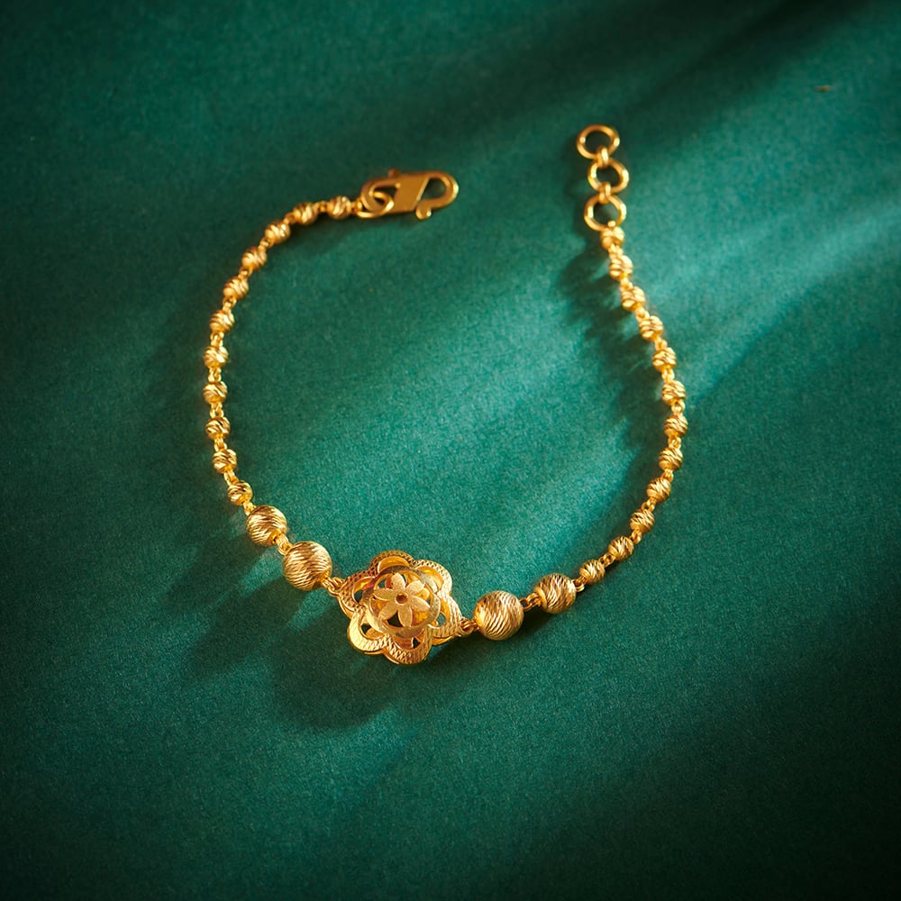 Striped Gold Bracelet For Men