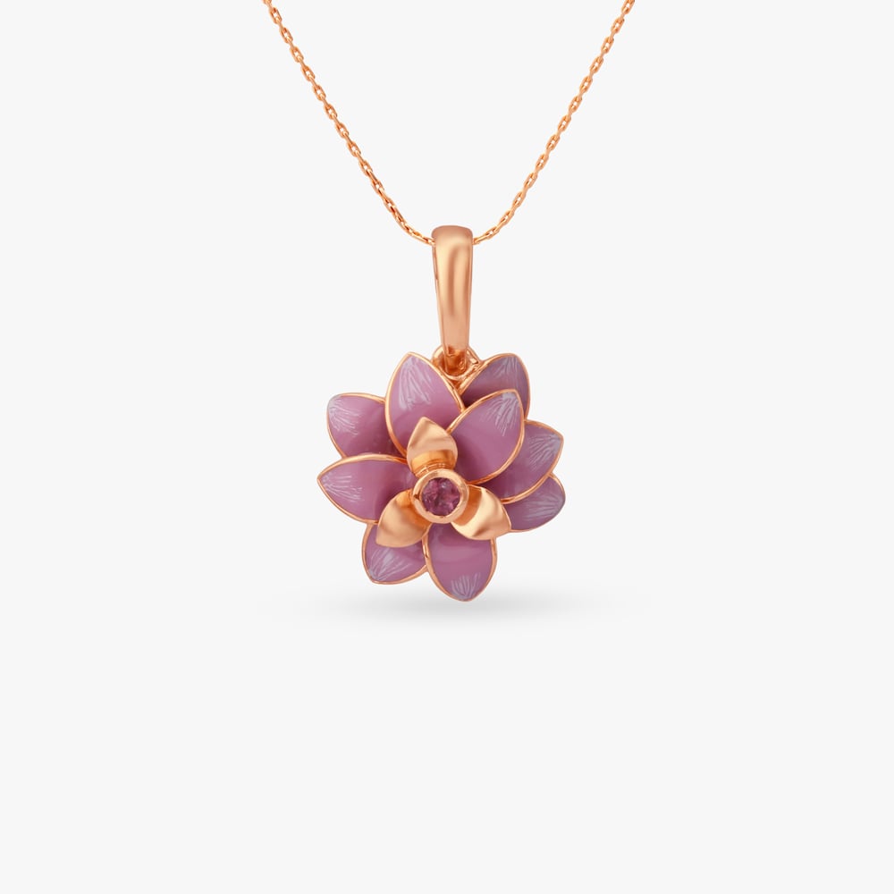 Lotus Reverie Gold Pendant,,hi-res image number null