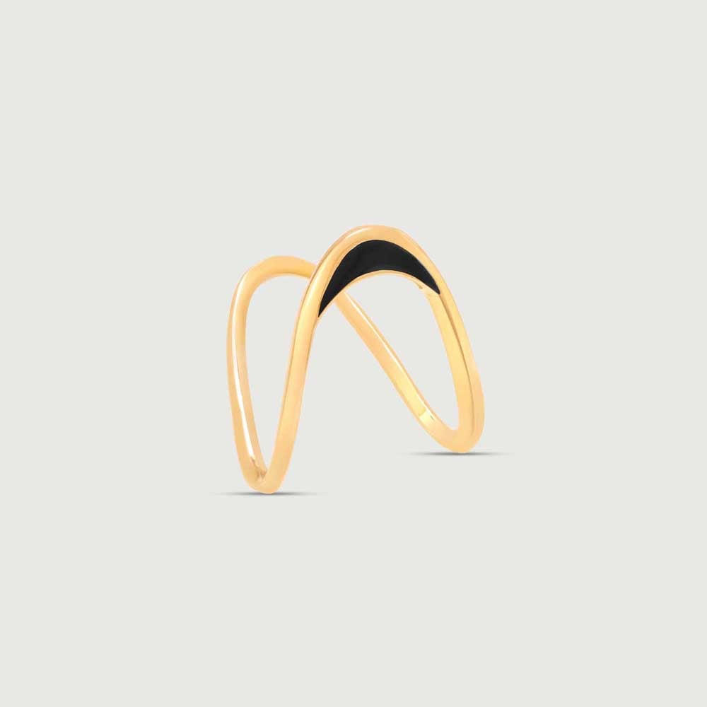 Wavy Minimalist Gold Ring,,hi-res image number null