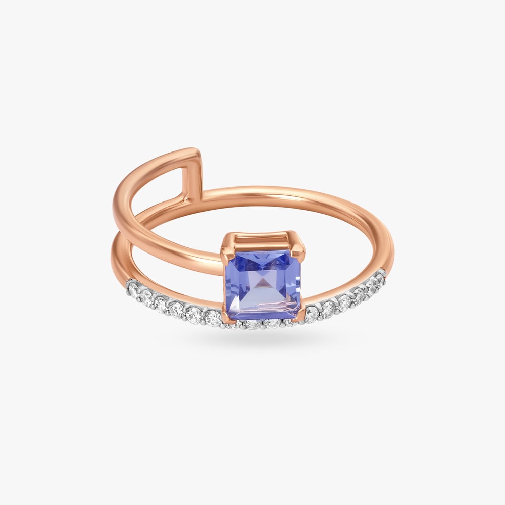 Enchanted Azure Elegance Diamond Finger Ring,,hi-res image number null