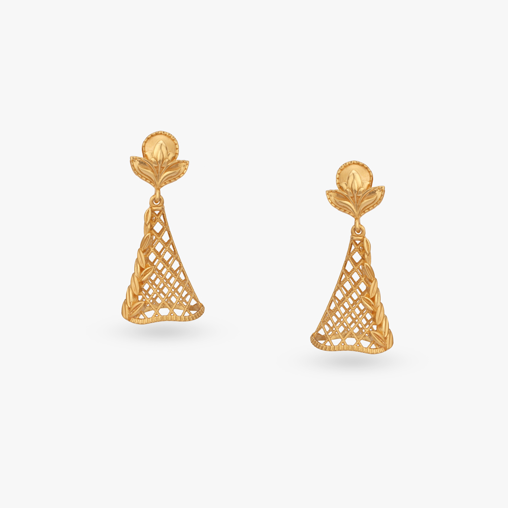 Blooming Canopy Gold Jhumka Earrings,,hi-res image number null