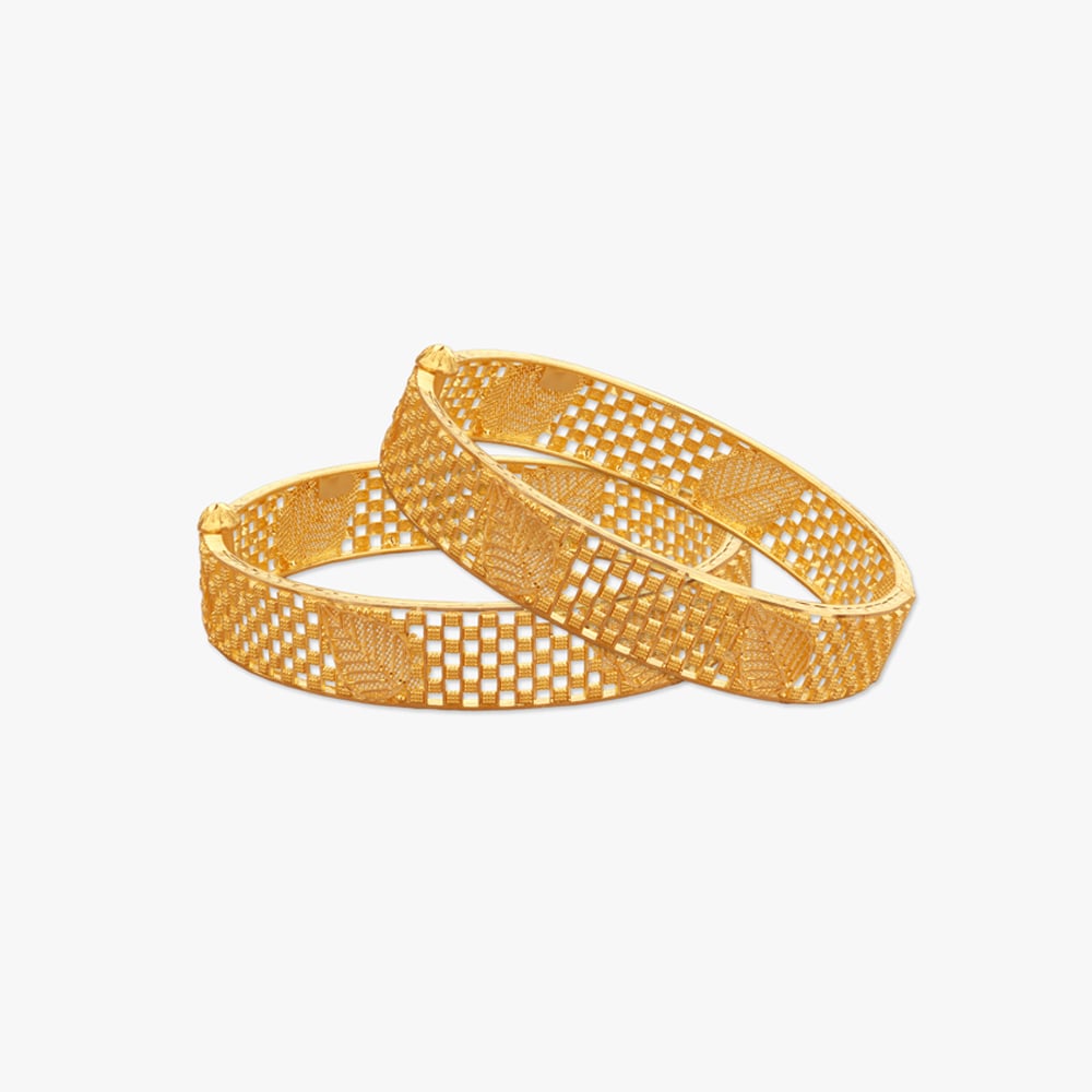 Jaalidar Kantha Choor Gold Bangles,,hi-res image number null