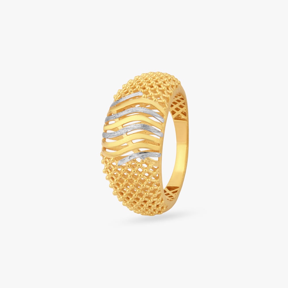 Shimmer Weave Gold Ring,,hi-res image number null