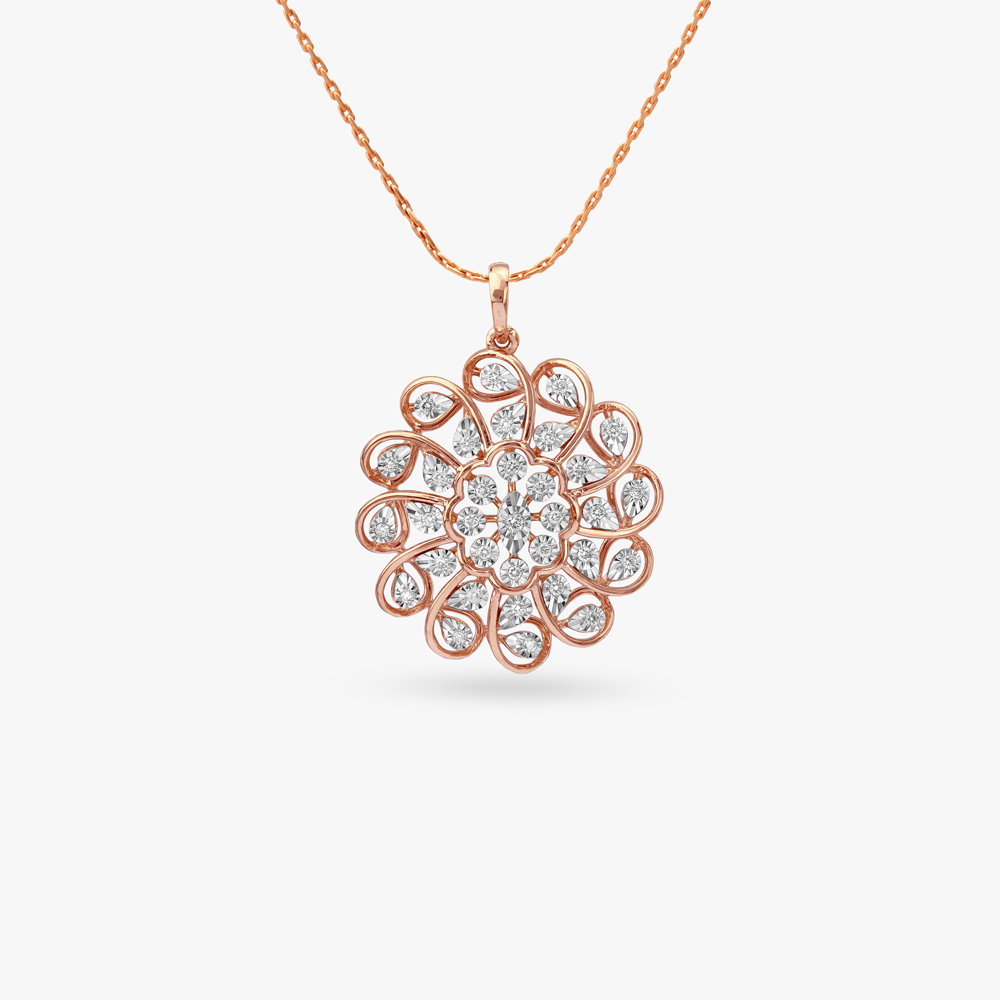 Floret Grace Diamond Pendant and Earrings Set,,hi-res image number null