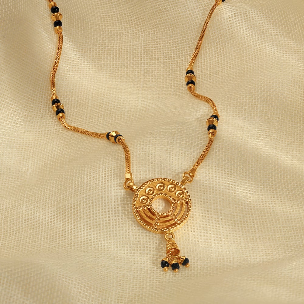Eclectic Wheel Mangalsutra,,hi-res image number null
