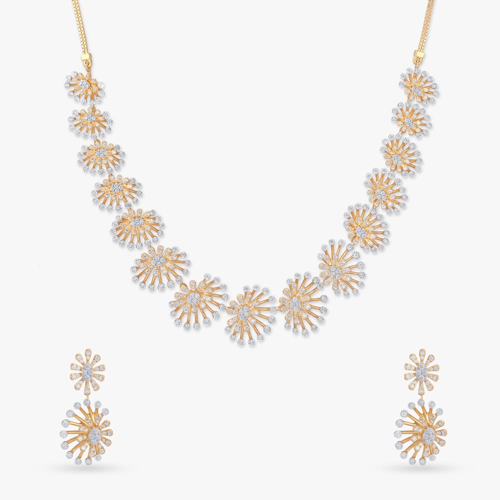 Lustrous Beauty Diamond Necklace Set,,hi-res image number null