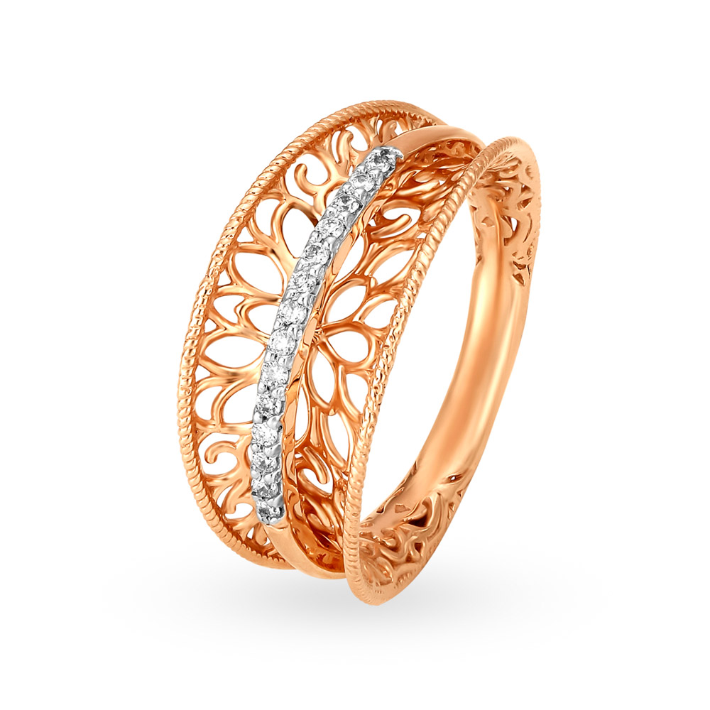 Buy Rose Gold Rings for Women by Malabar Gold & Diamonds Online | Ajio.com