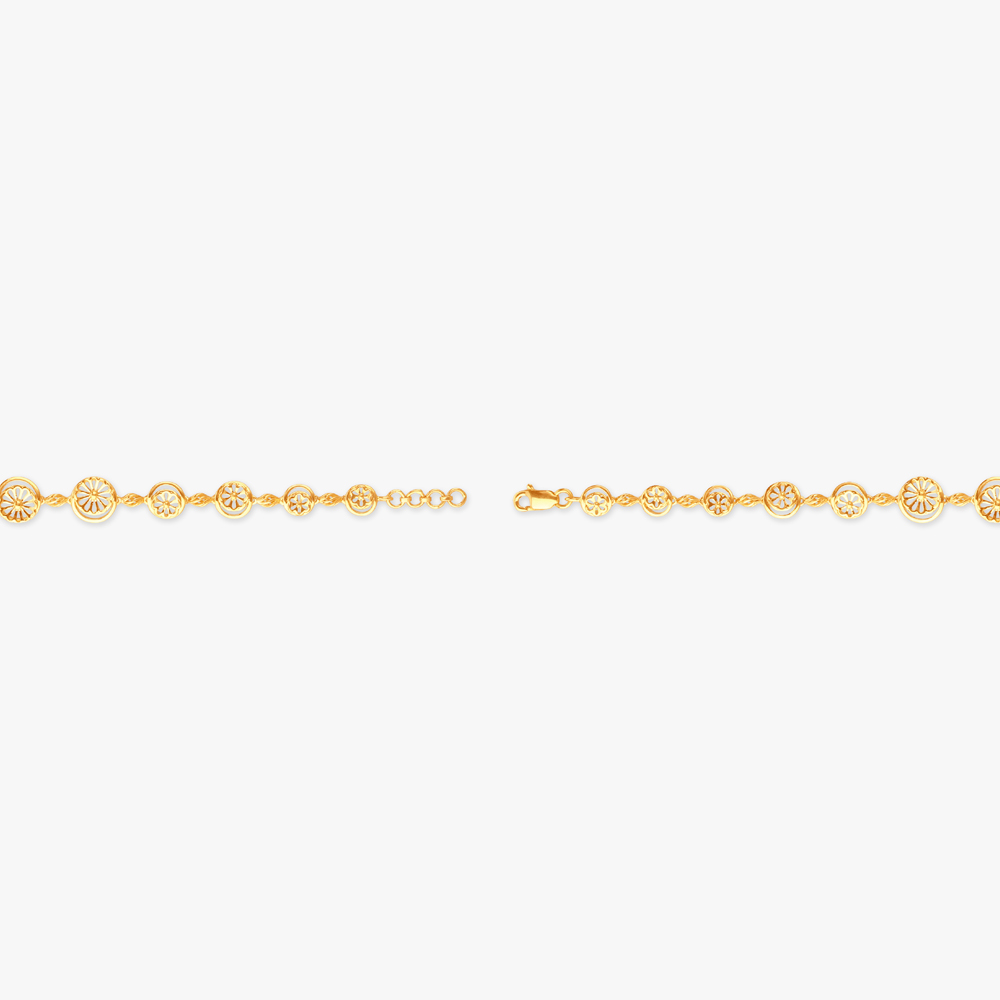 Floral Cascade Gold Bracelet,,hi-res image number null