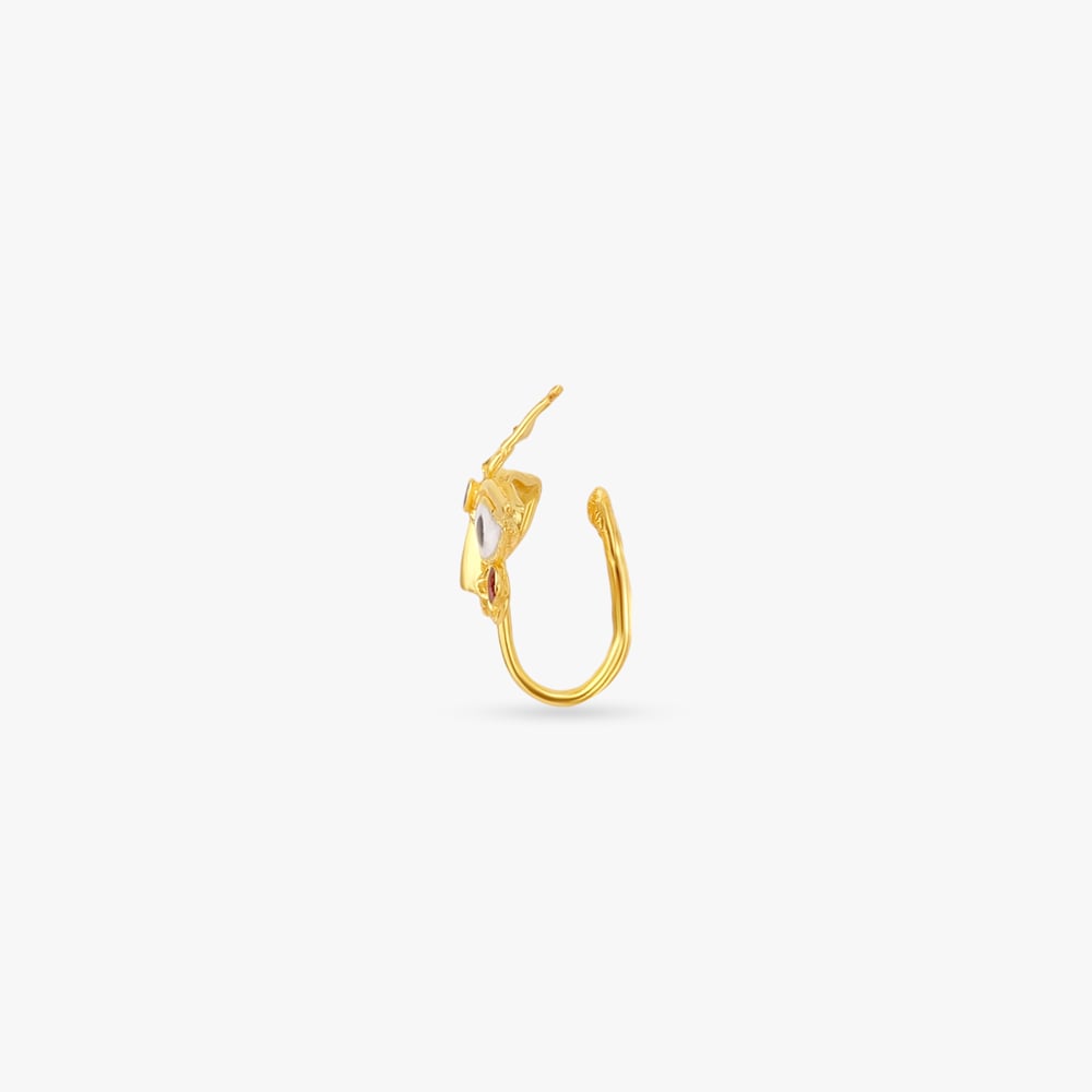 Divine Devi Gold Nose Pin,,hi-res image number null