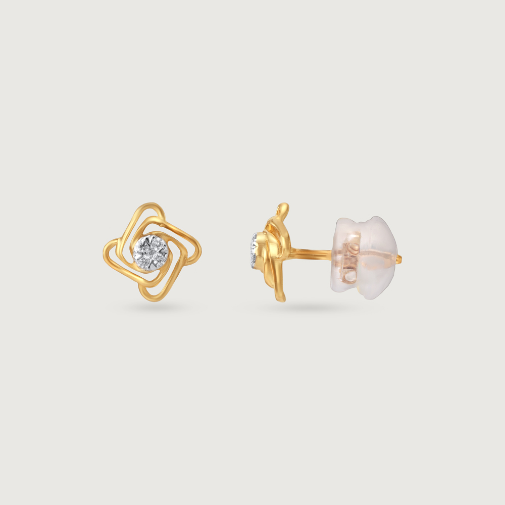 Twisted Glow Diamond Stud Earrings,,hi-res image number null
