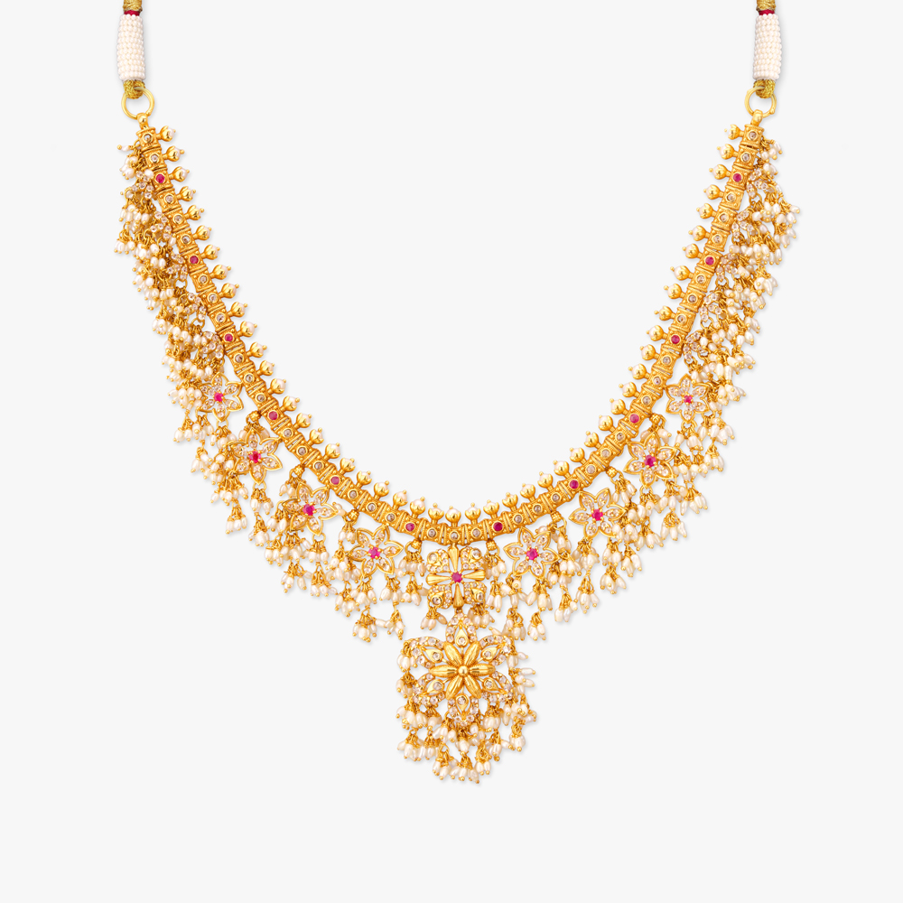 Dewdrop Guttapusalu Gold Guttapusalu Necklace Set,,hi-res image number null