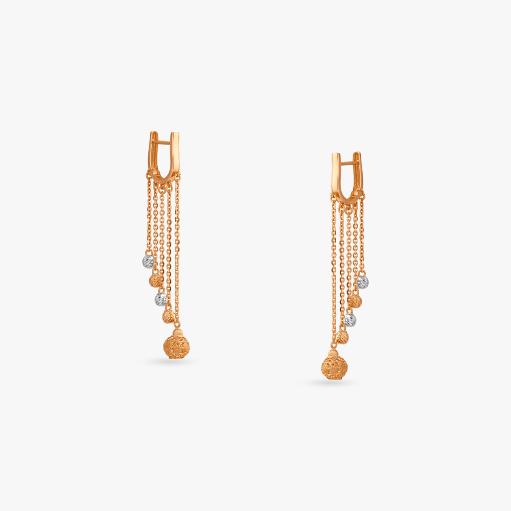 Fringe Orbit Gold Hoop Earrings,,hi-res image number null