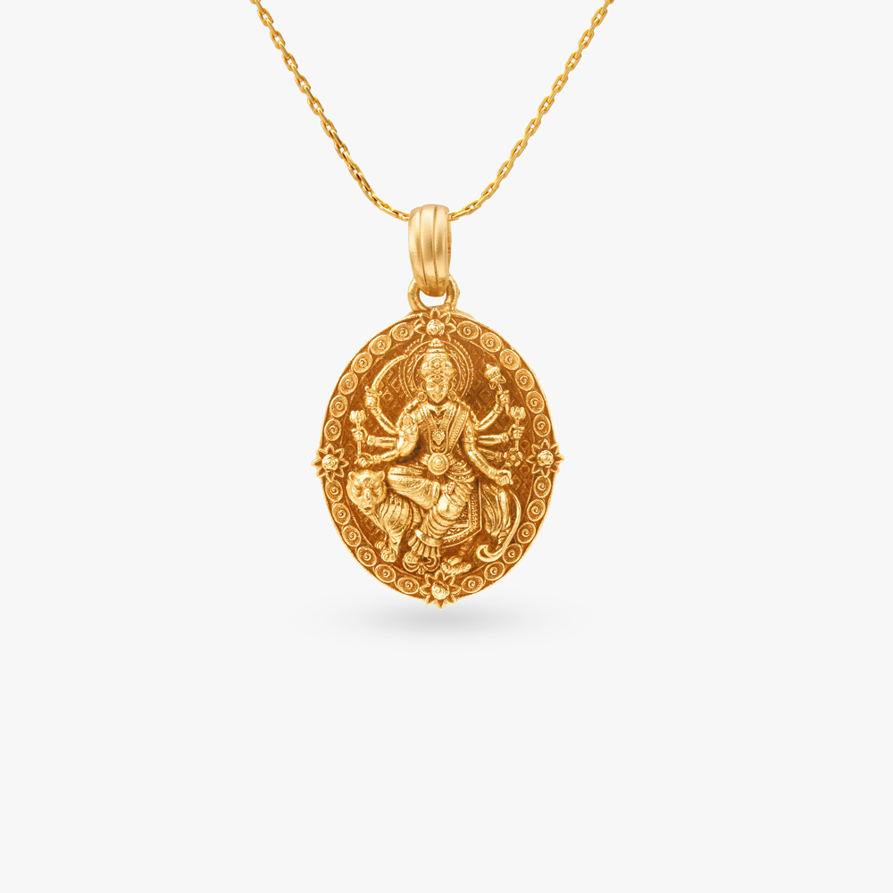 Durga Shakti Gold Pendant,,hi-res image number null
