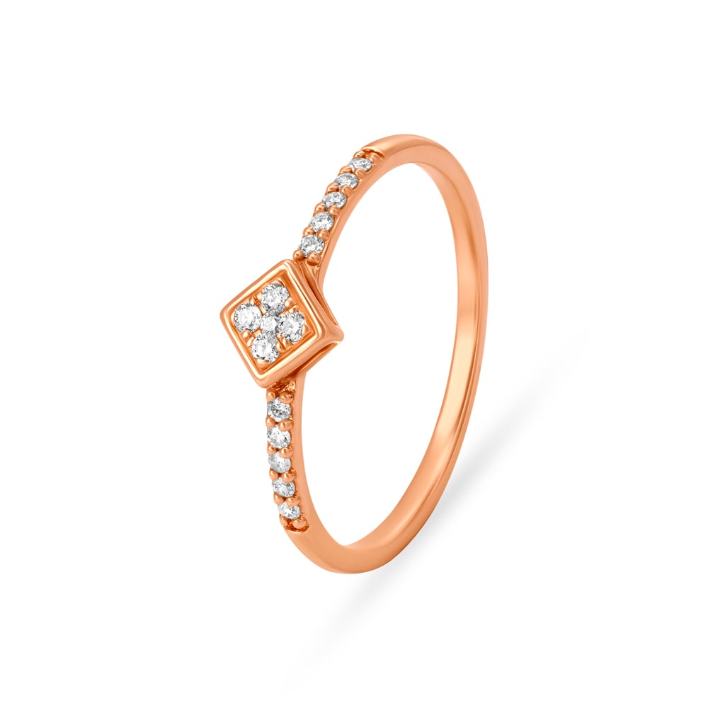 Alluring Floral Diamond Finger Ring