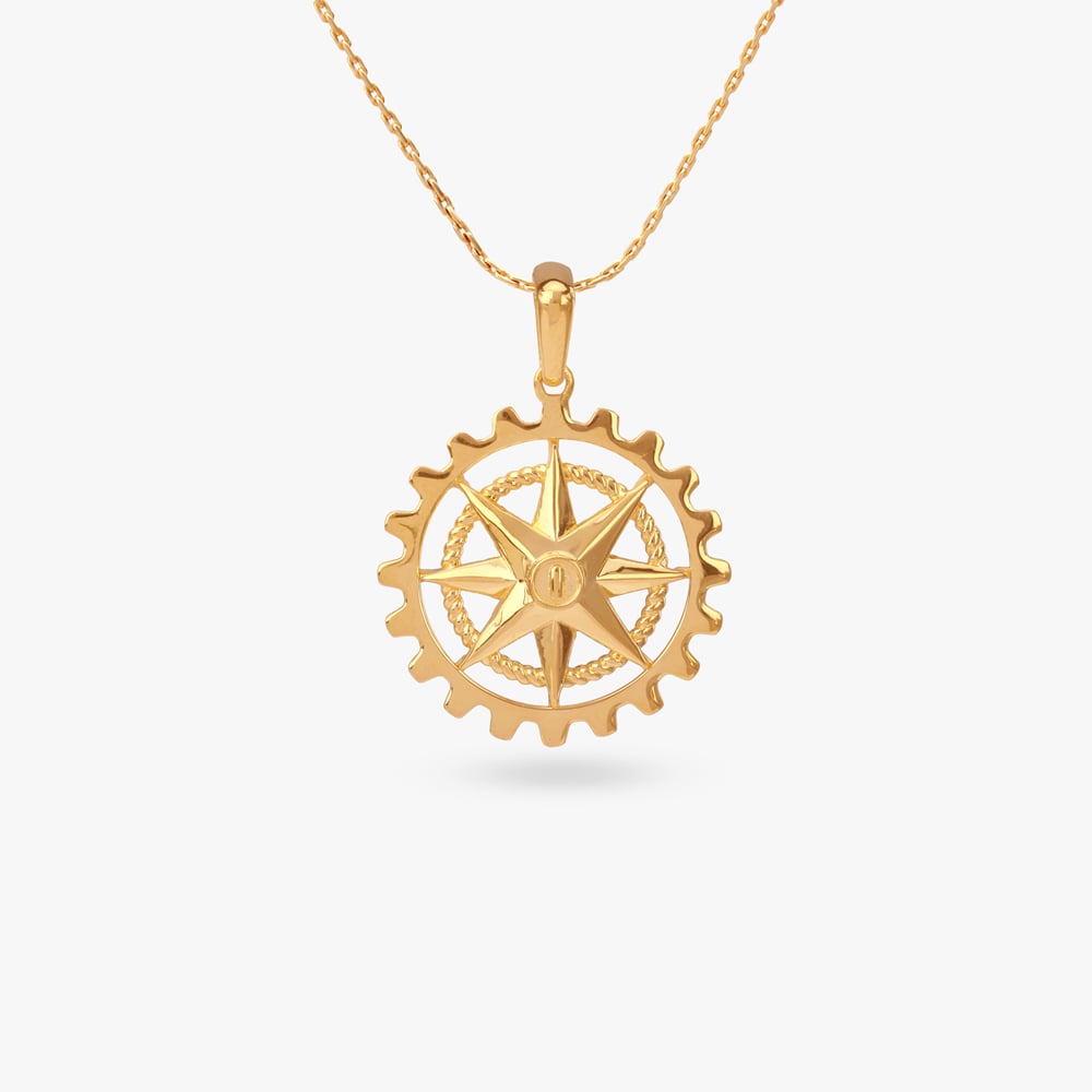 

Guiding Star Gold Pendant For Men