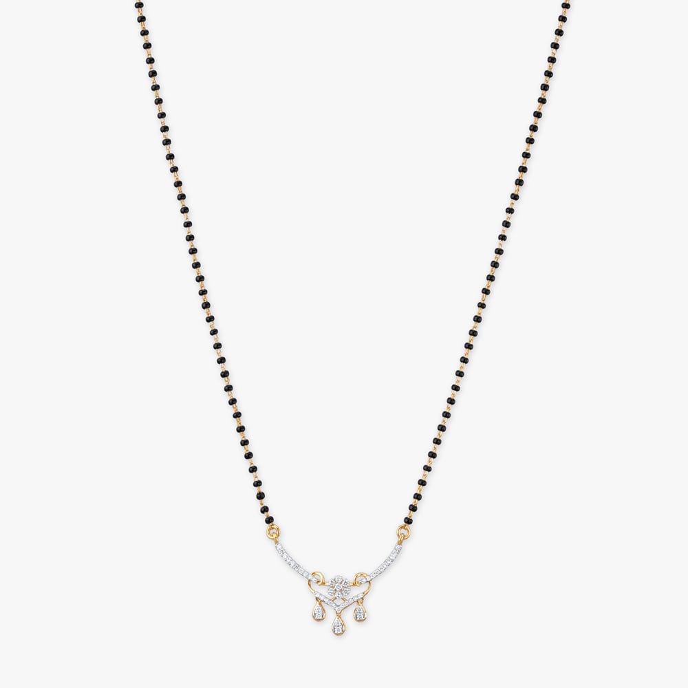 

Twinkle Teardrop Diamond Mangalsutra