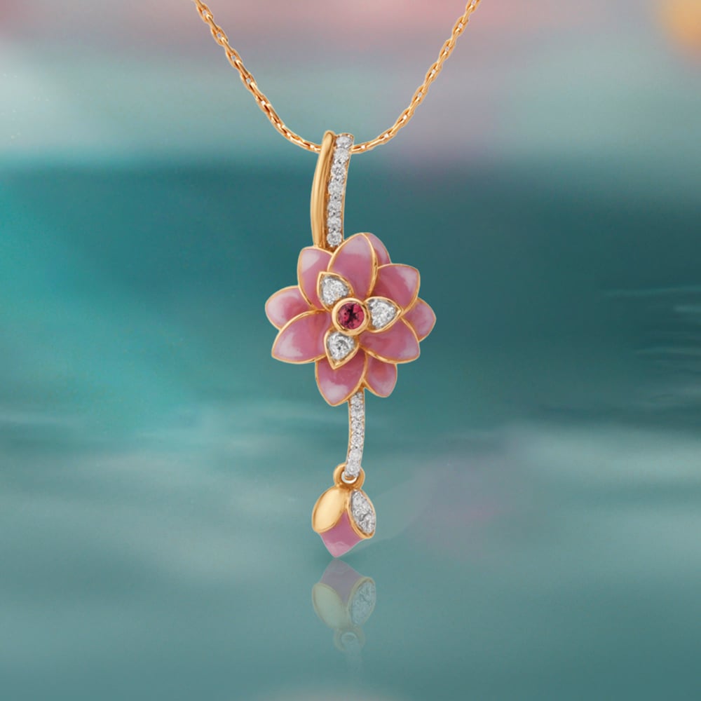 Enchanted Petal Diamond Pendant,,hi-res image number null