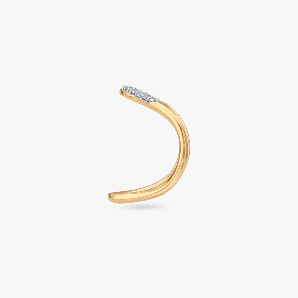 Sleek Curve Diamond Finger Ring,,hi-res image number null
