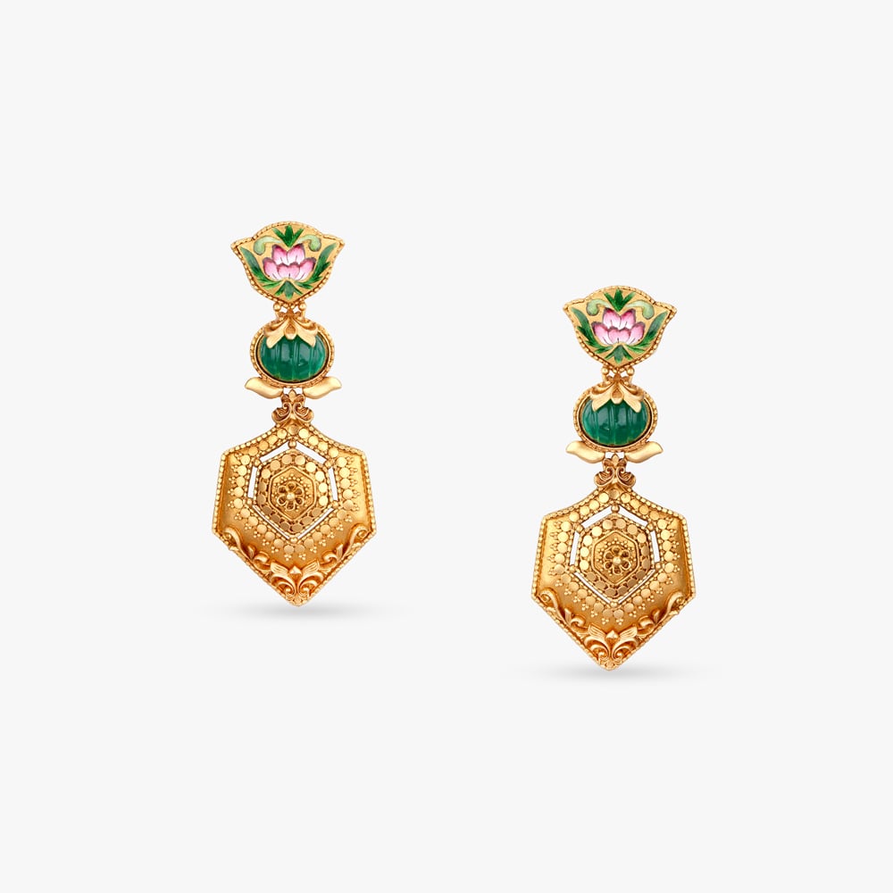 Ornate Blossom Gold Necklace Set,,hi-res image number null