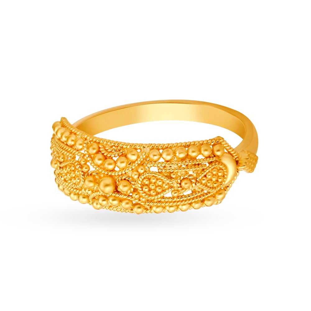 Ornate Antique Gold Finger Ring,,hi-res image number null