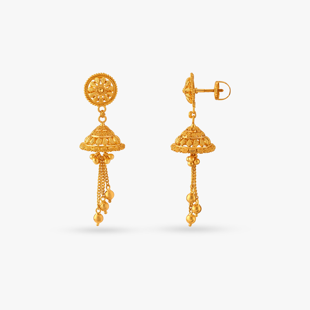 Floral Opulence Jhumkas,,hi-res image number null