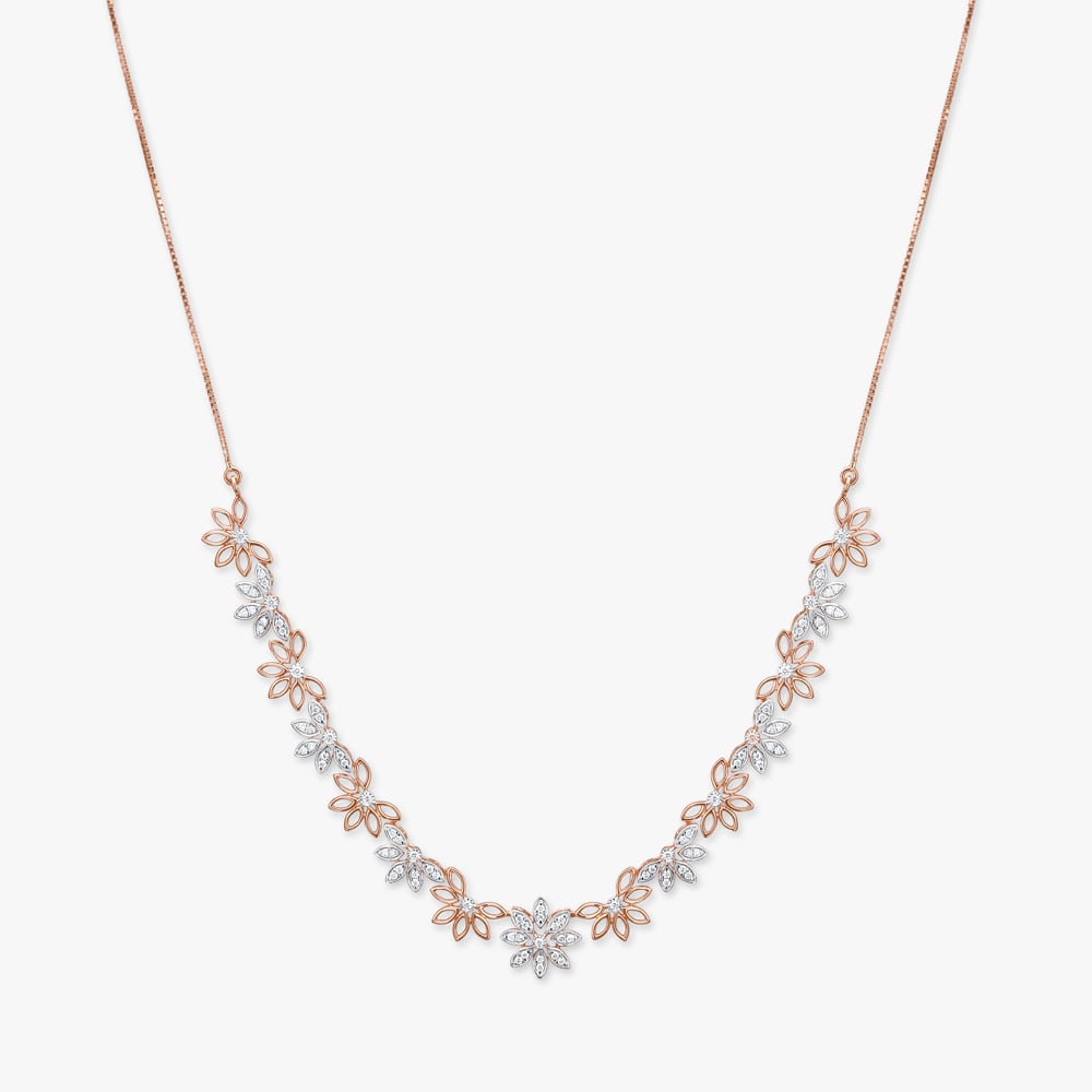 Ethereal Floral Diamond Necklace Set,,hi-res image number null