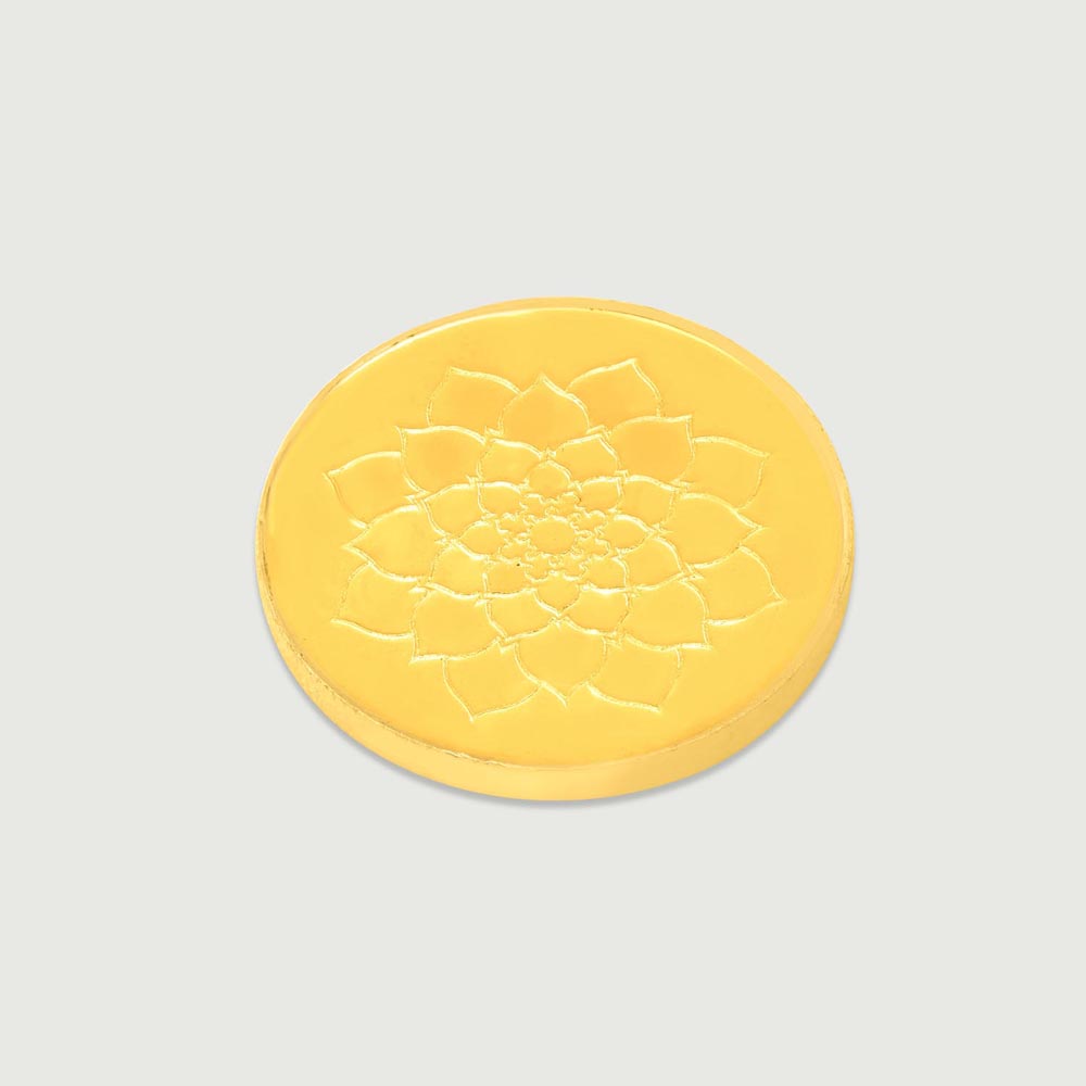 2 Gm 24 Karat Lotus Gold Coin,,hi-res image number null