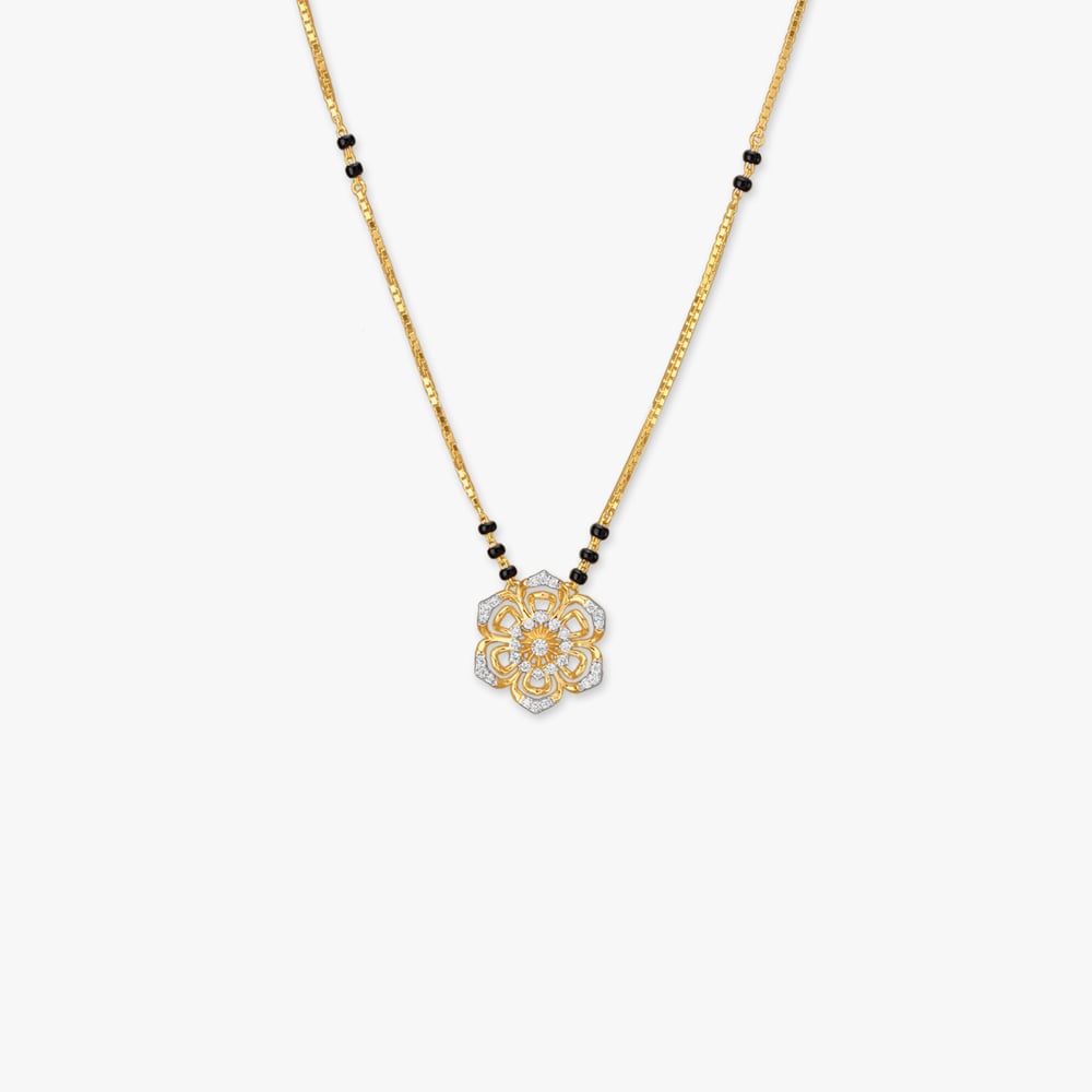 Timeless Bloom Diamond Mangalsutra,,hi-res image number null