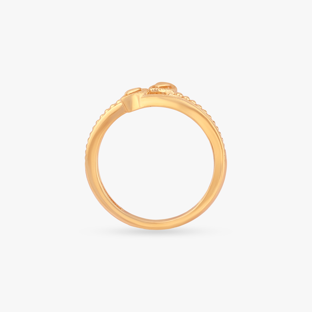 Twin Leaf Gold Ring,,hi-res image number null