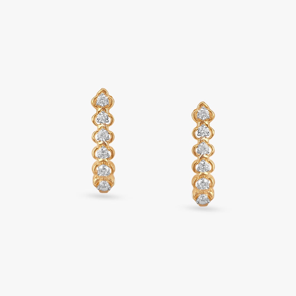 Classic Elegance Diamond Hoop Earrings,,hi-res image number null