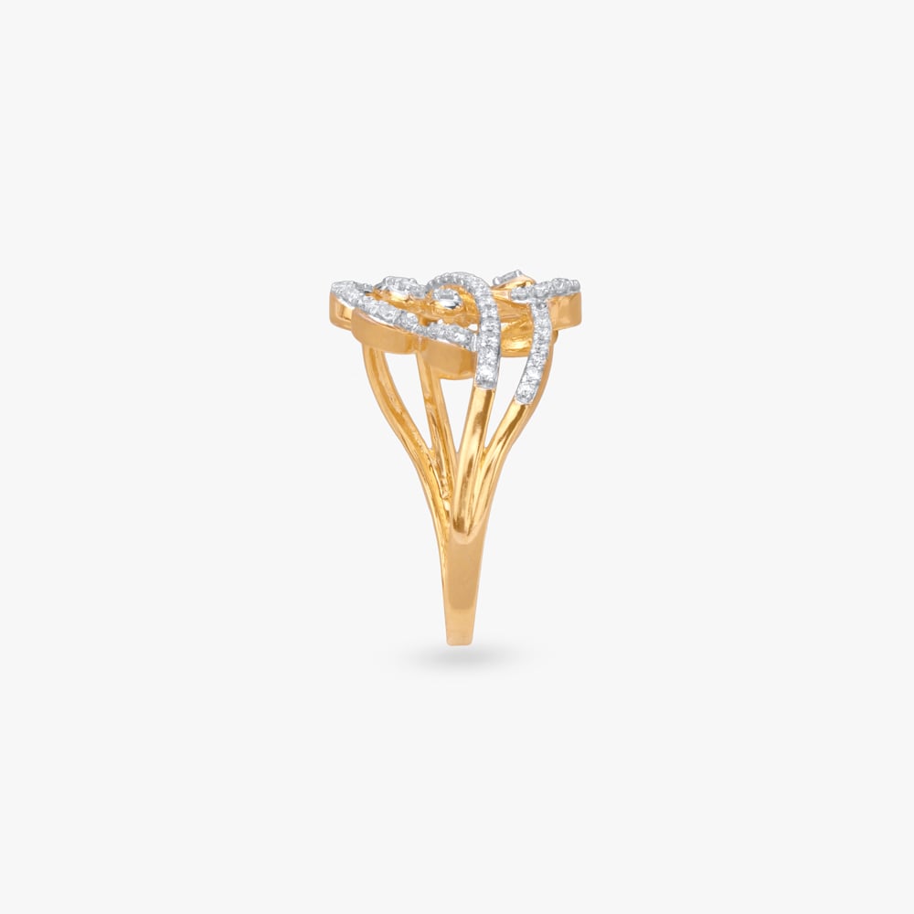 Playful Petal Diamond Finger Ring,,hi-res image number null