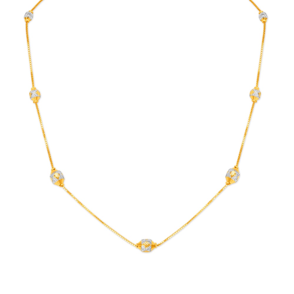 

Intricate Work Fancy Bead Gold Chain