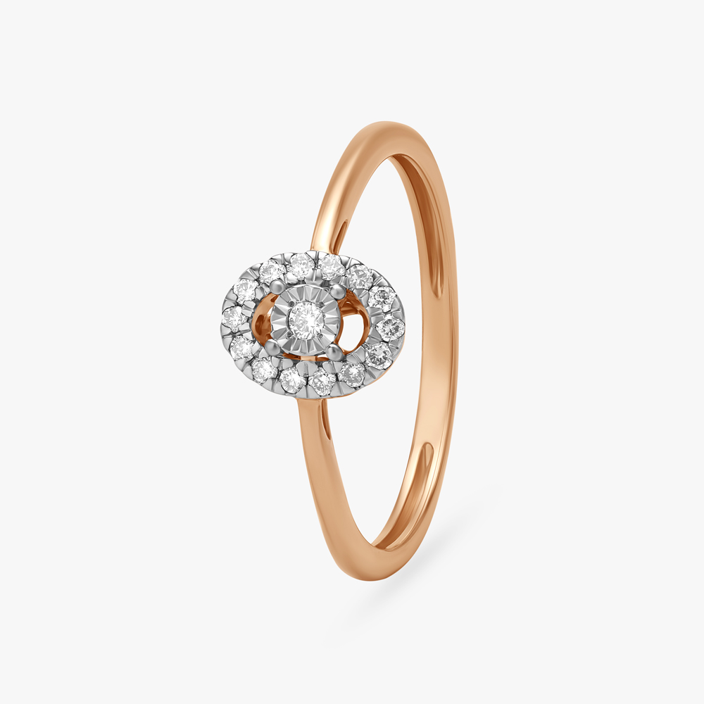 Enchanted Rose Gold Diamond Finger Ring,,hi-res image number null