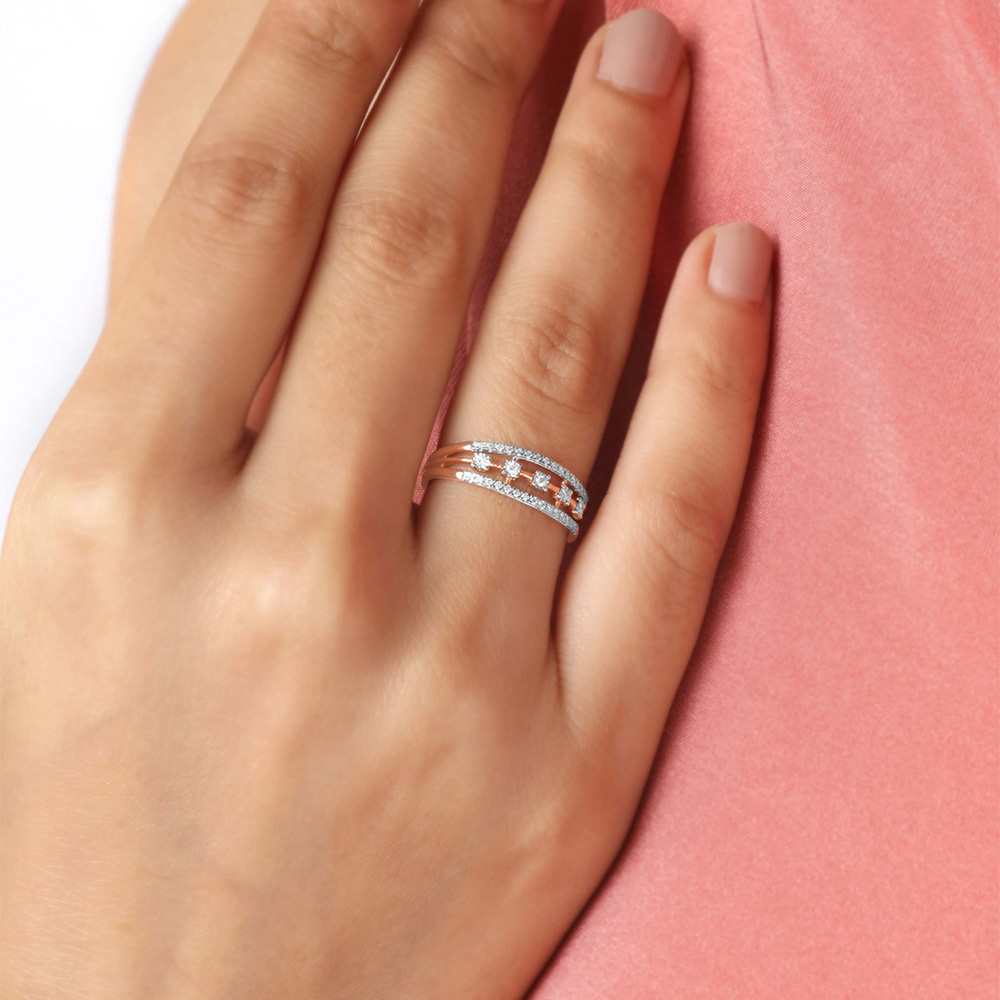 Radiant Groove Diamond Ring,,hi-res image number null