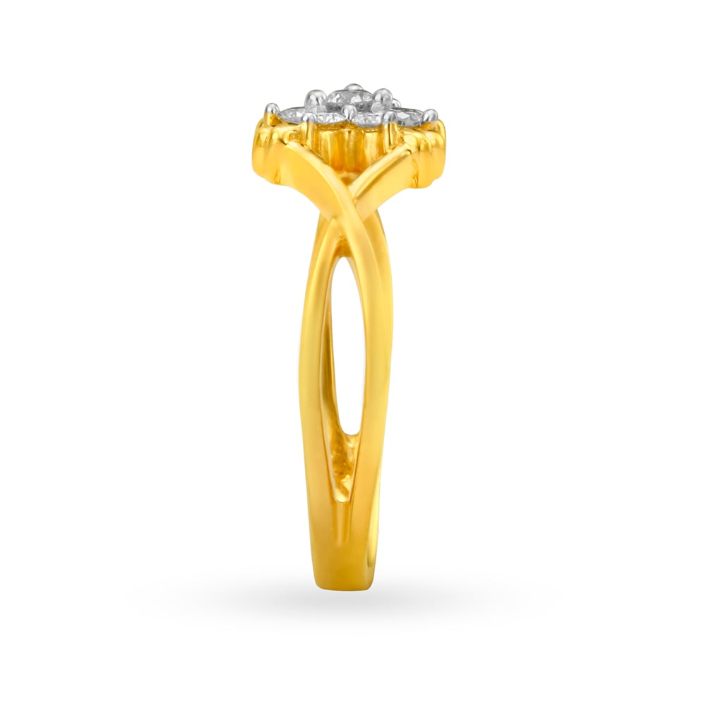 Floral Seven Stone Diamond Finger Ring,,hi-res image number null