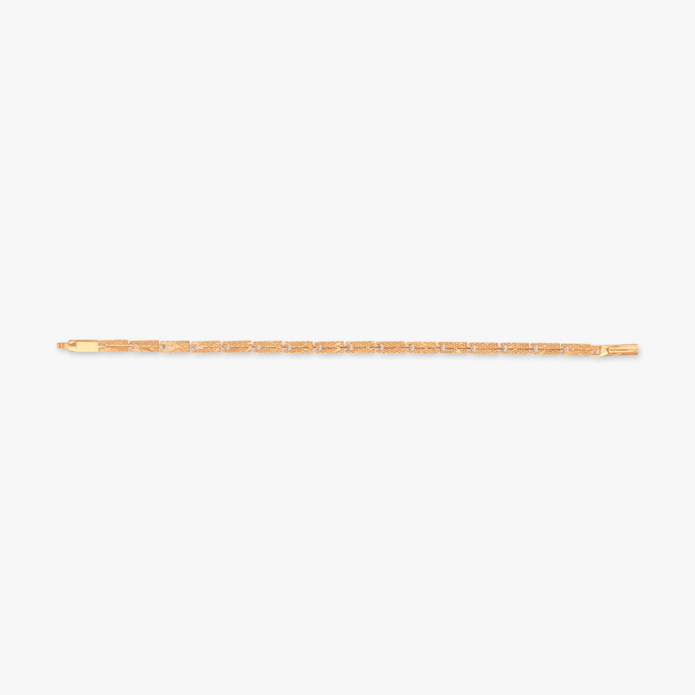 Linear Code Gold Bracelet for Men,,hi-res image number null
