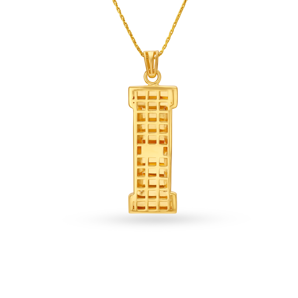 I Letter Gold Pendant For Men,,hi-res image number null
