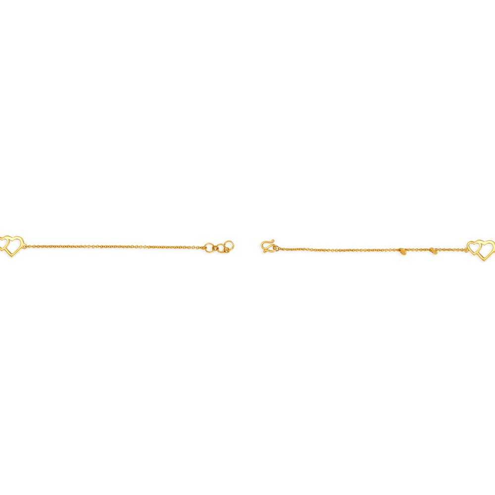 Winsome Dual Heart Gold Bracelet,,hi-res image number null