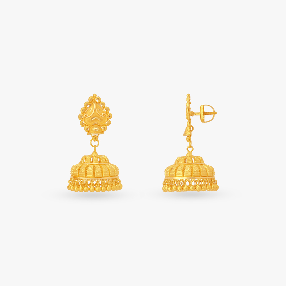 Paisley Crown Jhumka Earrings,,hi-res image number null