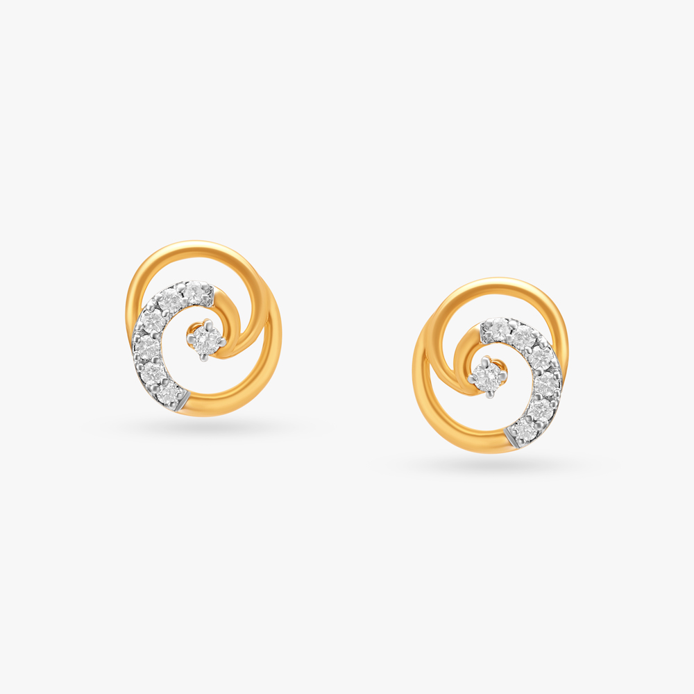 Sleek Essence Diamond Stud Earrings,,hi-res image number null
