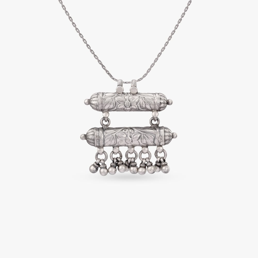 

Rustic Blossom Silver Pendant