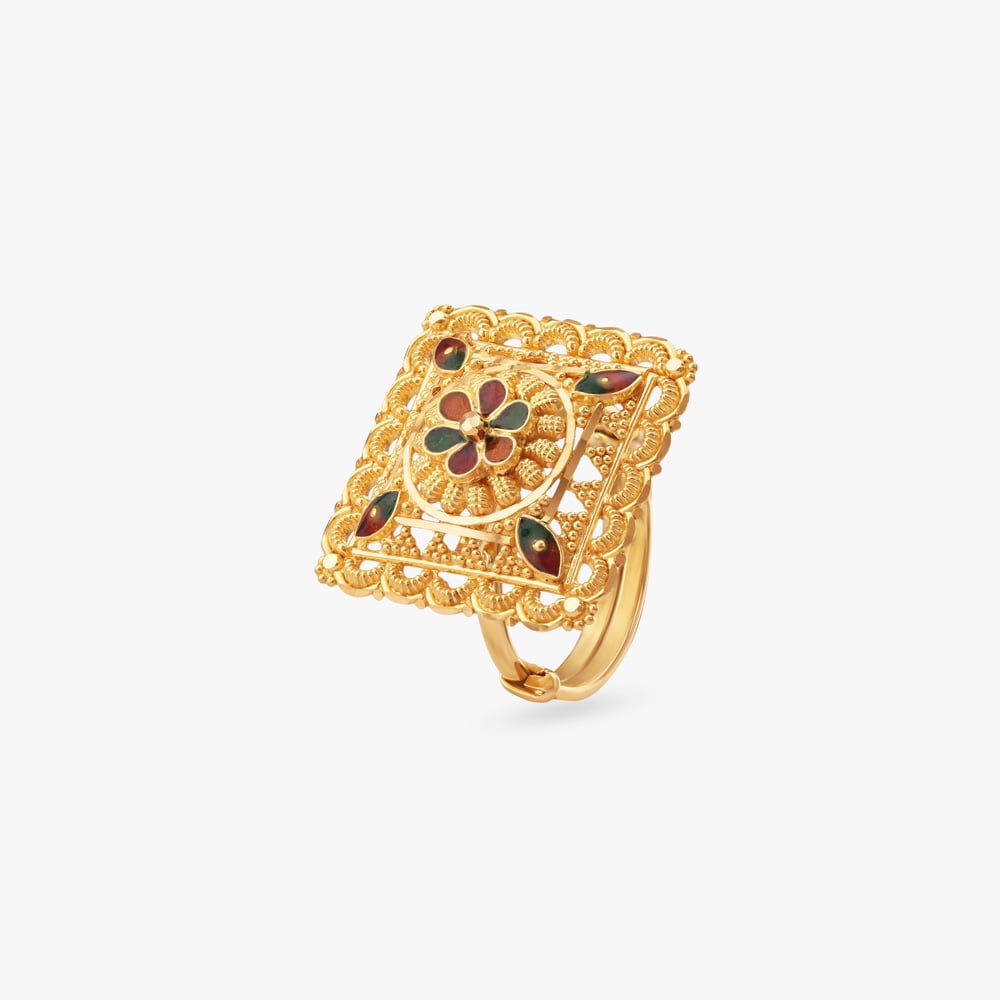 Royal Mosaic Gold Ring,,hi-res image number null