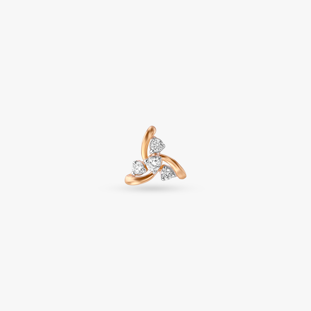 Floral Breeze Diamond Nose Pin,,hi-res image number null