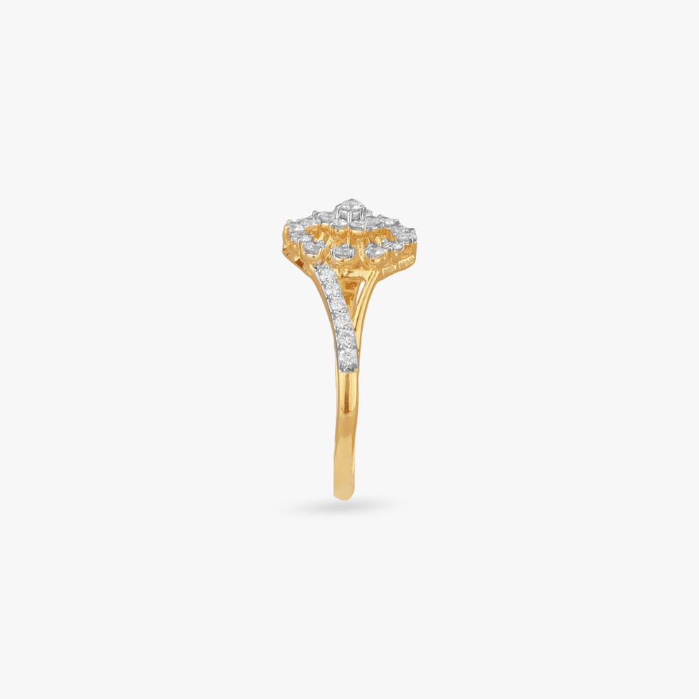 Radiant Lattice Diamond Finger Ring,,hi-res image number null
