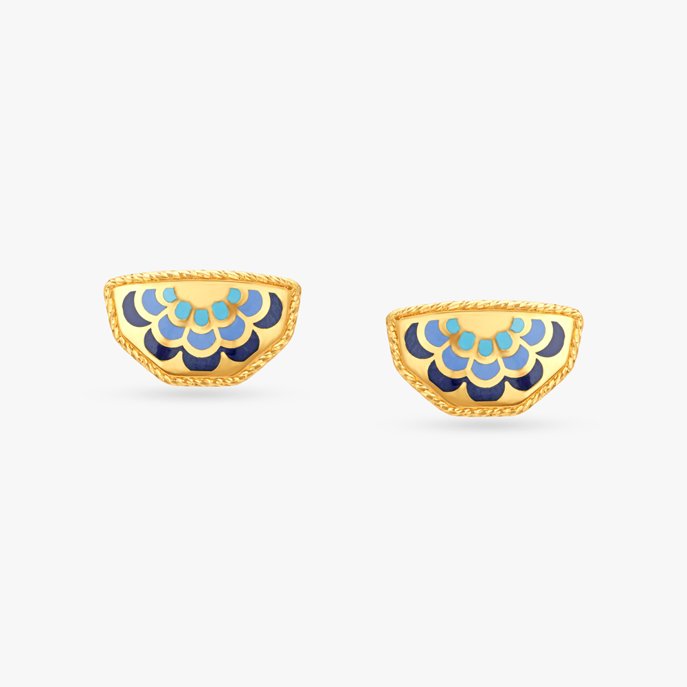 Lustrous Enamel Stud Earrings,,hi-res image number null