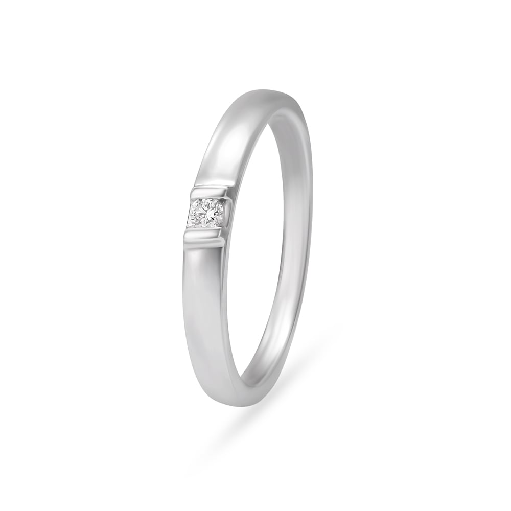 Pristine Diamond Platinum Finger Ring,,hi-res image number null