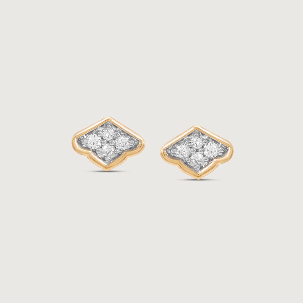 Arch Edge Diamond Stud Earrings,,hi-res image number null