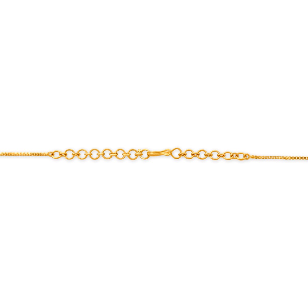 Traditional Floral Motif Gold Necklace,,hi-res image number null